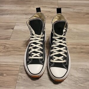 Unisex Converse Run Star Hike High Black Platform Sneaker Mens 8.5 Womens 10‎